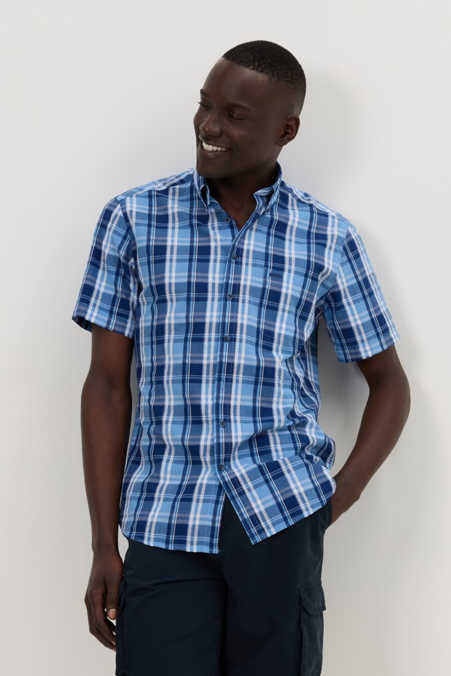 Camisa xadrez regular fit em algodão Camisa xadrez regular fit em algodão