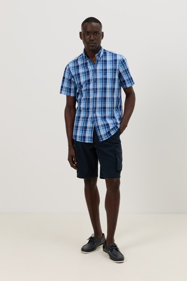 Camisa xadrez regular fit em algodão Camisa xadrez regular fit em algodão