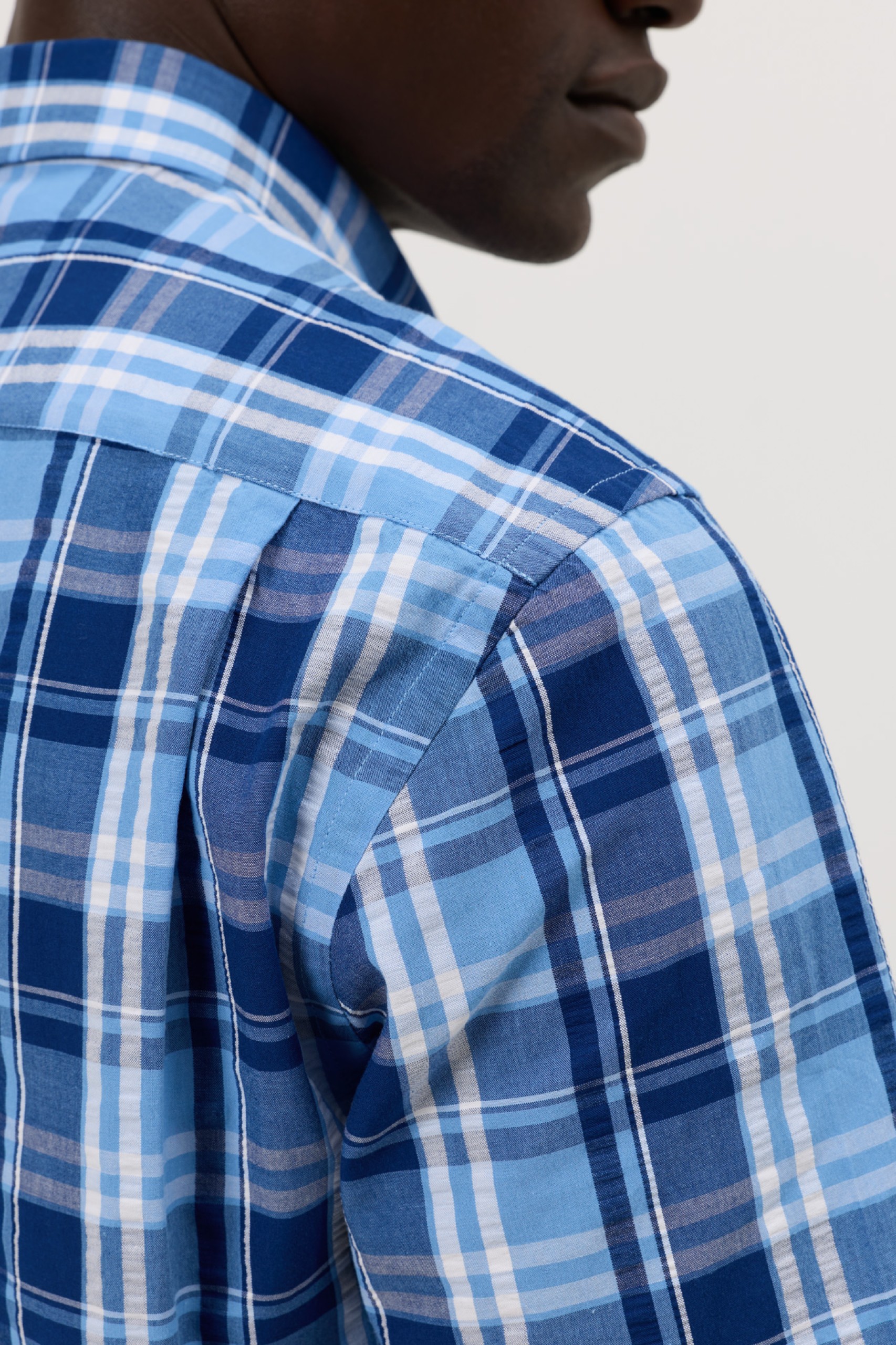 Camisa de cuadros de corte regular en algodón