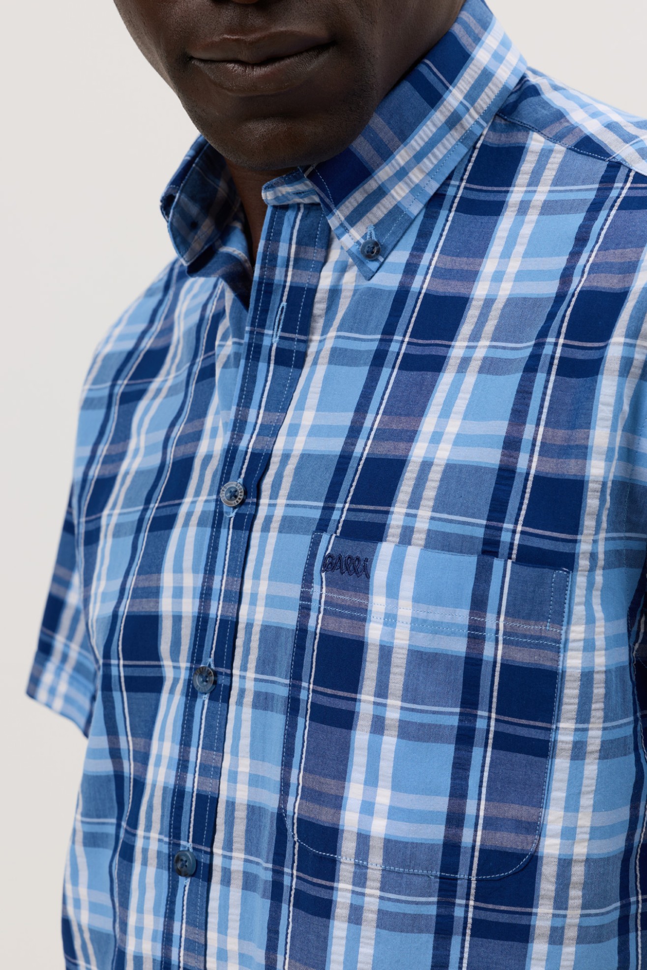 Camisa xadrez regular fit em algod�o