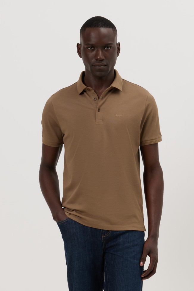 Polo em algodão slim fit Polo em algodão slim fit