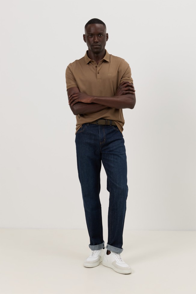 Polo em algodão slim fit Polo em algodão slim fit