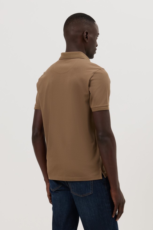 Polo em algodão slim fit Polo em algodão slim fit