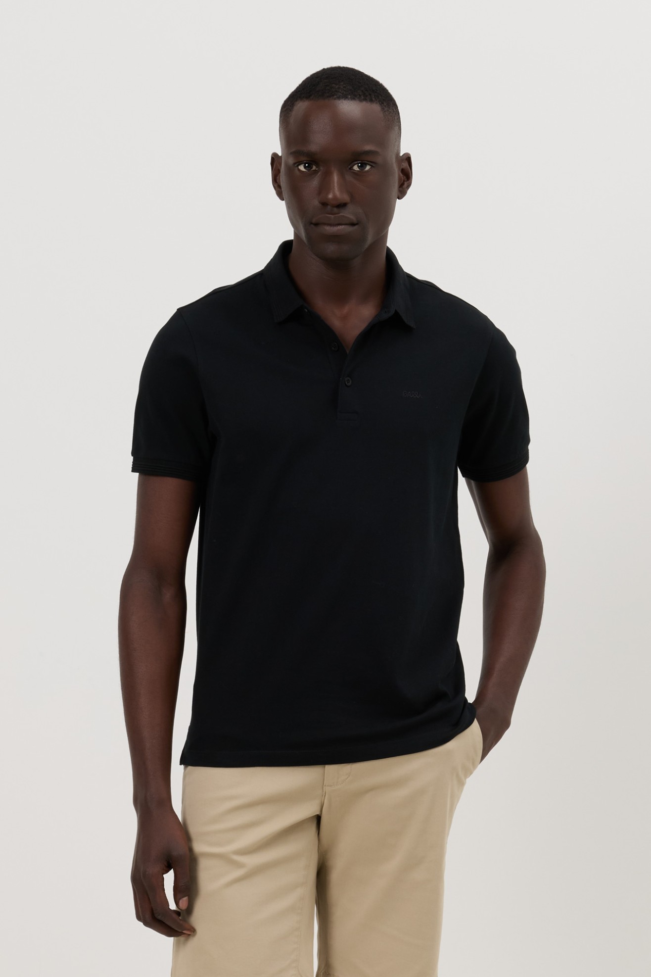 Polo em algod�o slim fit
