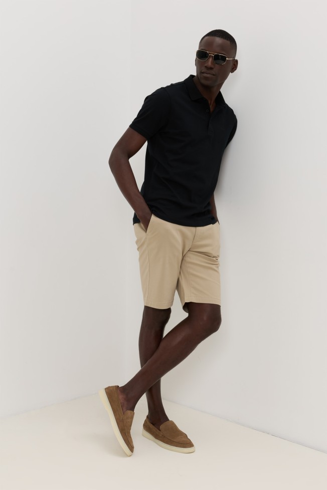 Polo em algodão slim fit Polo em algodão slim fit