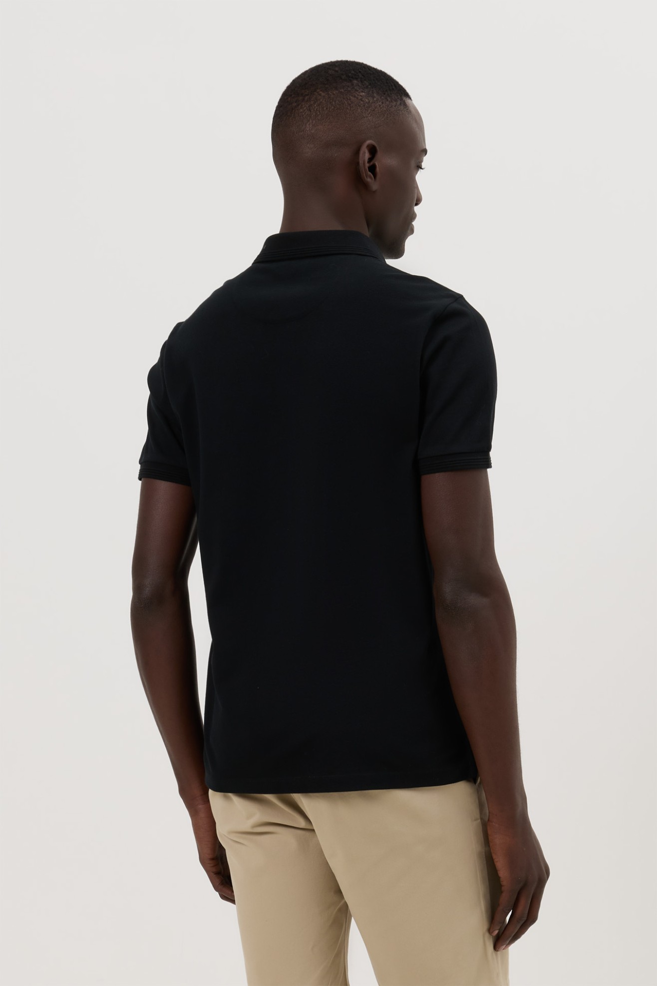 Polo em algod�o slim fit