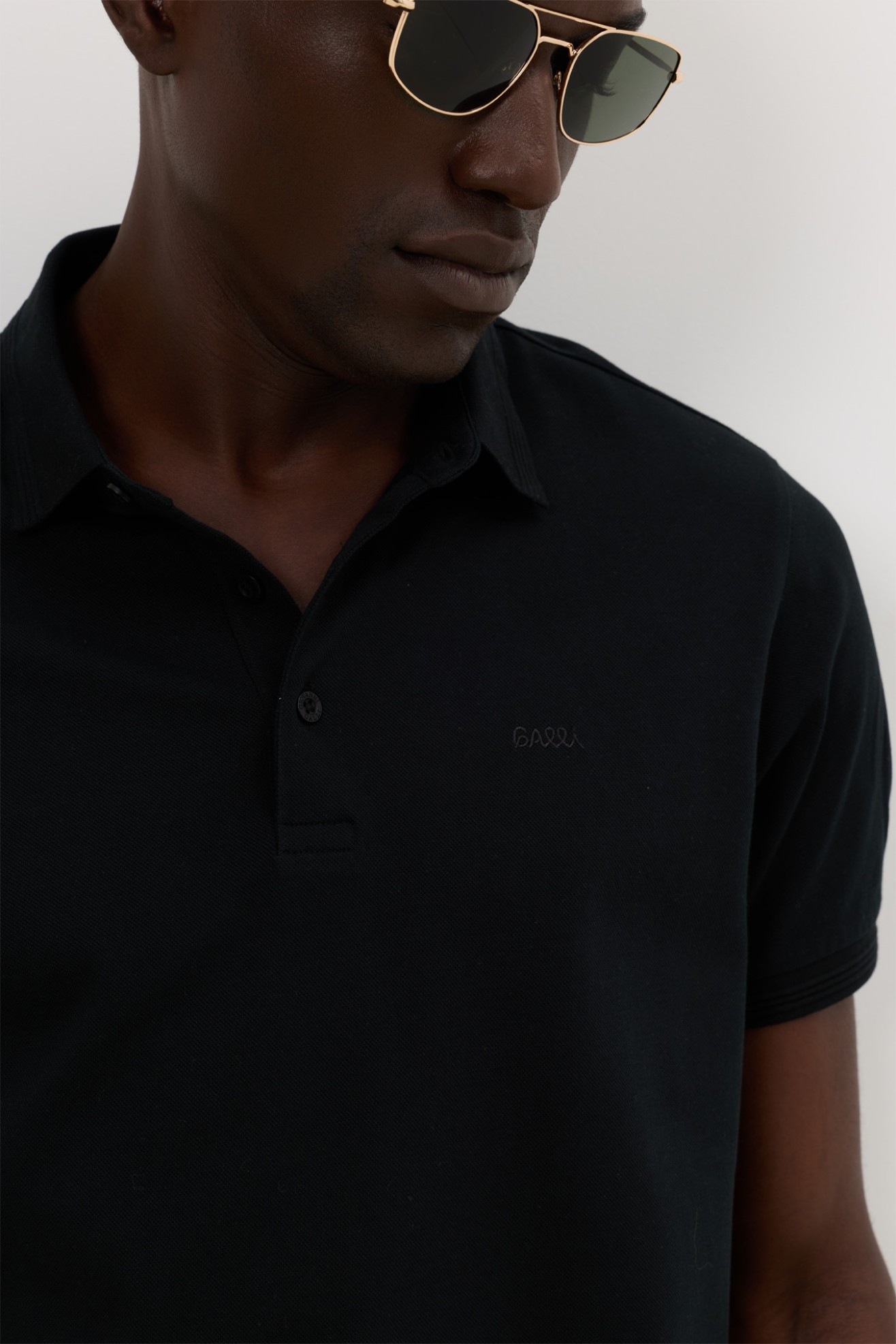 Polo em algod�o slim fit