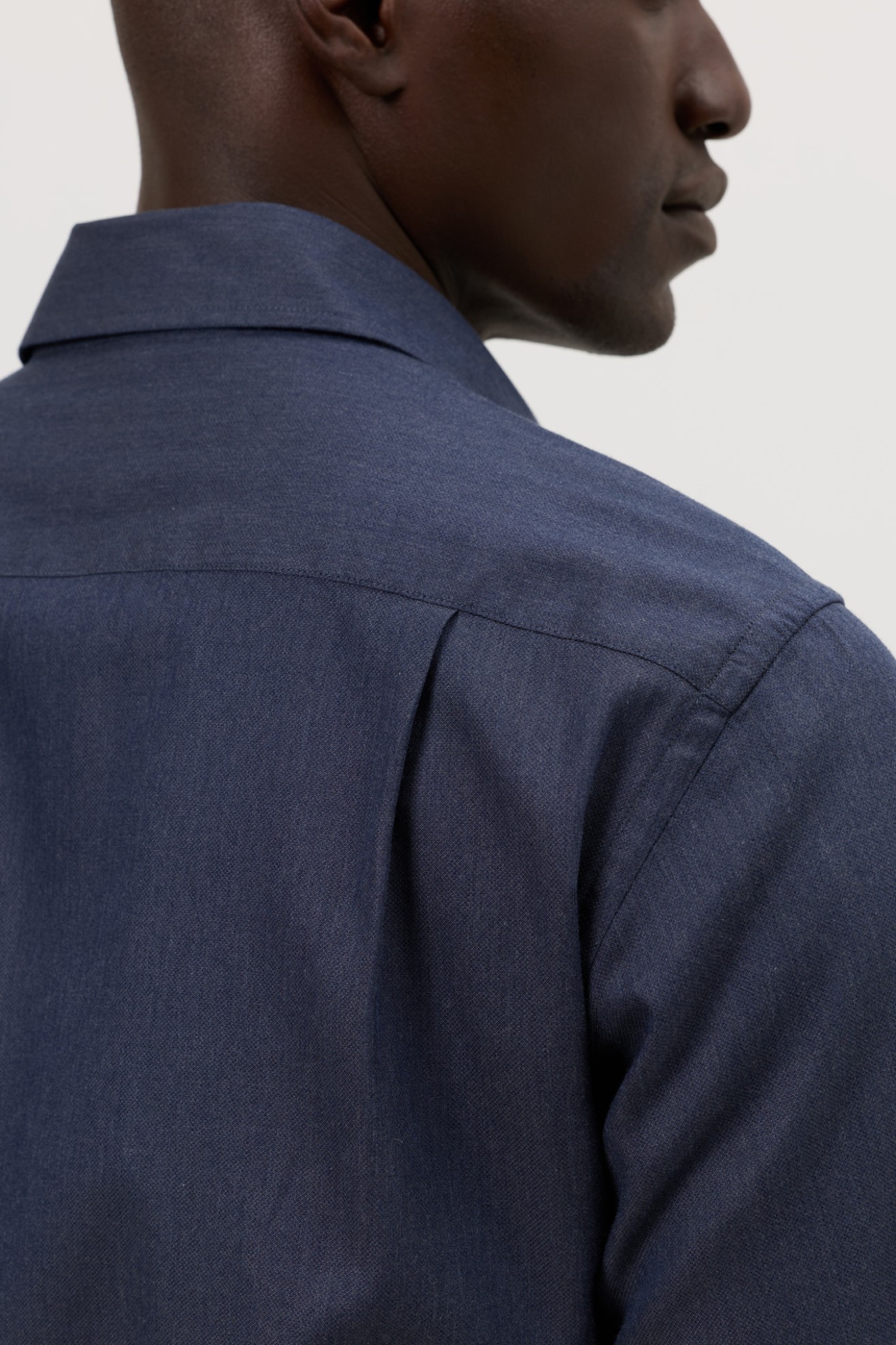 Camisa slim fit em algod�o e liocel