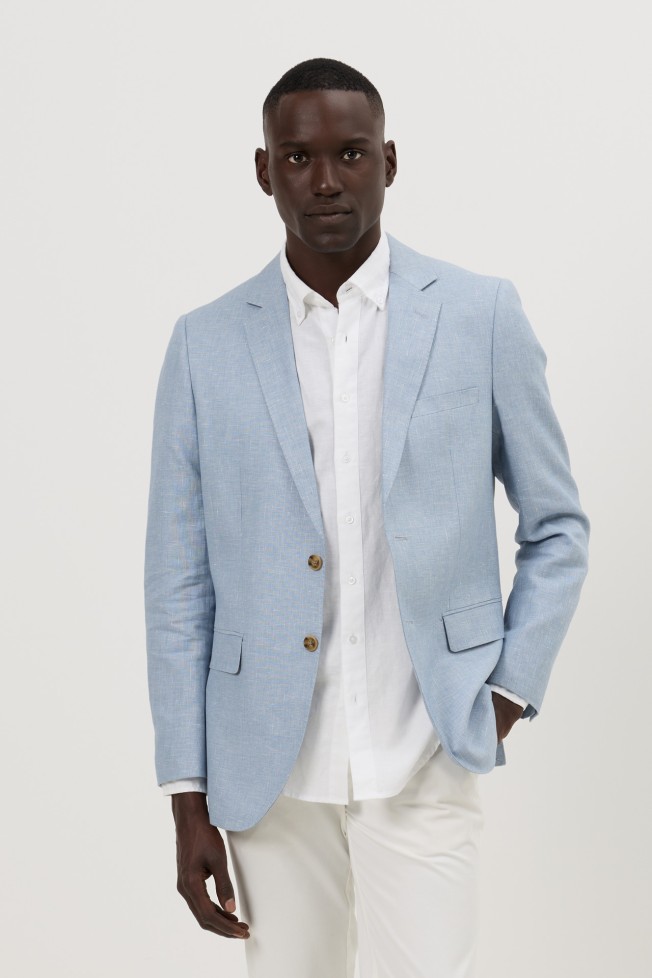 Blazer em linho e algodão slim fit Blazer em linho e algodão slim fit
