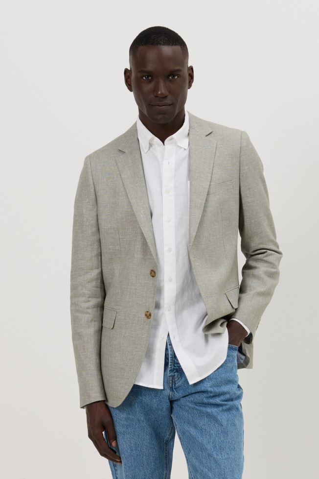 Blazer em linho e algodão slim fit Blazer em linho e algodão slim fit