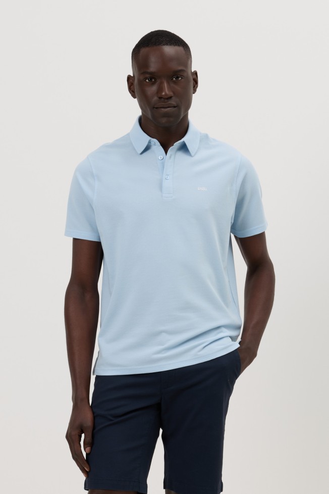 Polo bicolor en punto piqué Polo bicolor en punto piqué
