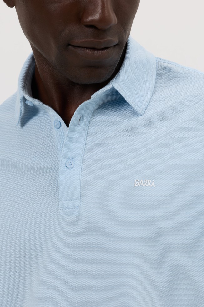 Polo bicolor en punto piqué Polo bicolor en punto piqué