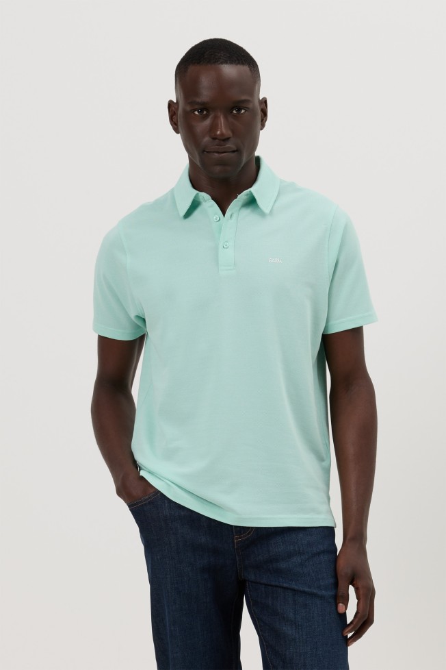 Polo bicolor en punto piqué Polo bicolor en punto piqué