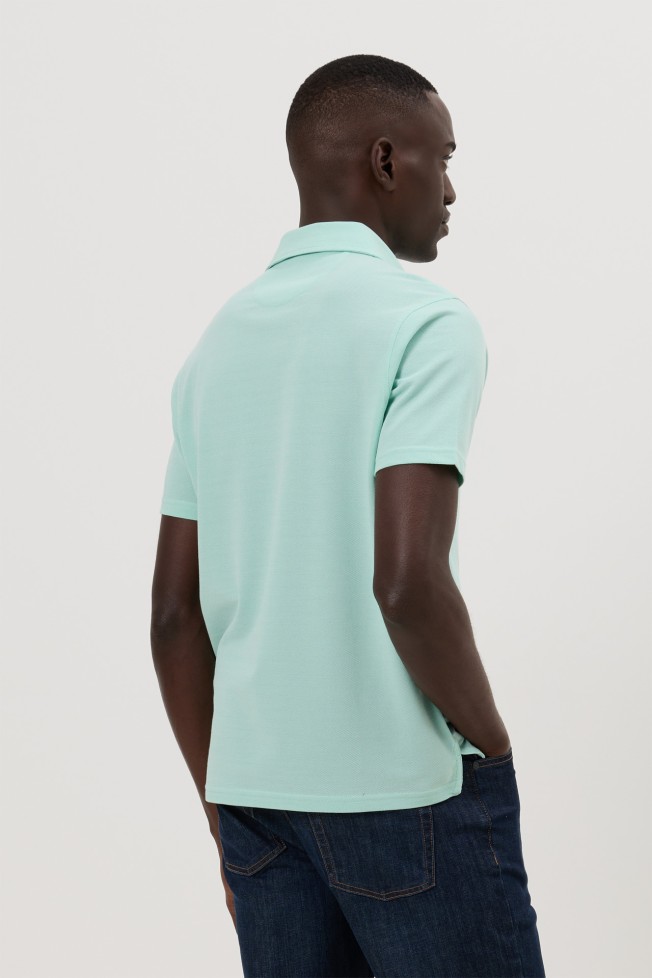Polo bicolor en punto piqué Polo bicolor en punto piqué
