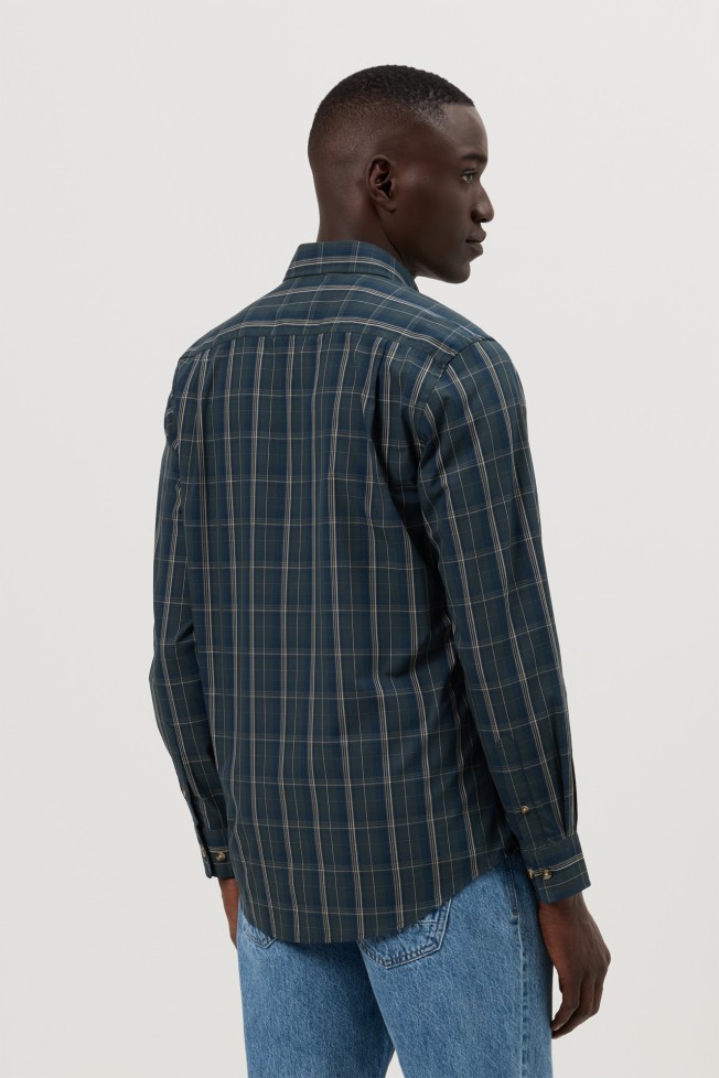 Camisa xadrez popeline regular fit Camisa xadrez popeline regular fit