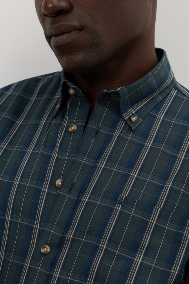 Camisa xadrez popeline regular fit Camisa xadrez popeline regular fit