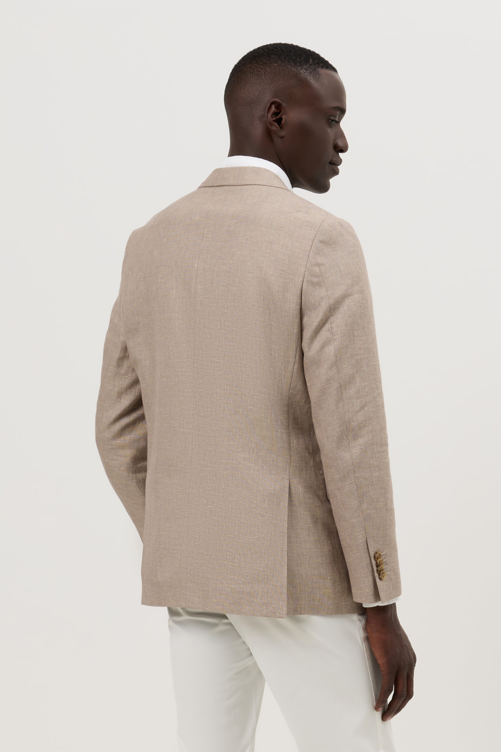 Blazer de lino y algodón slim fit