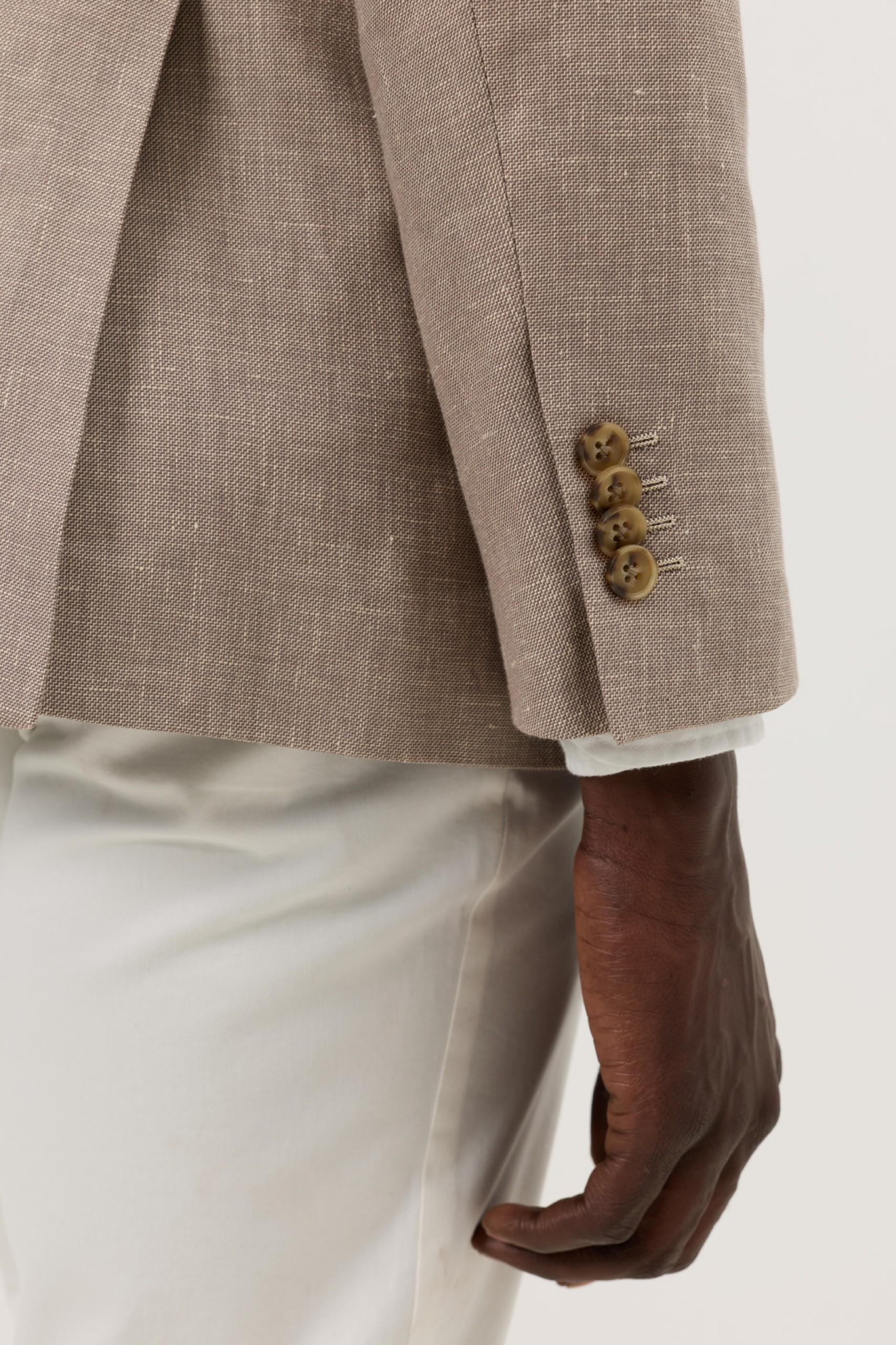 Blazer de lino y algodón slim fit