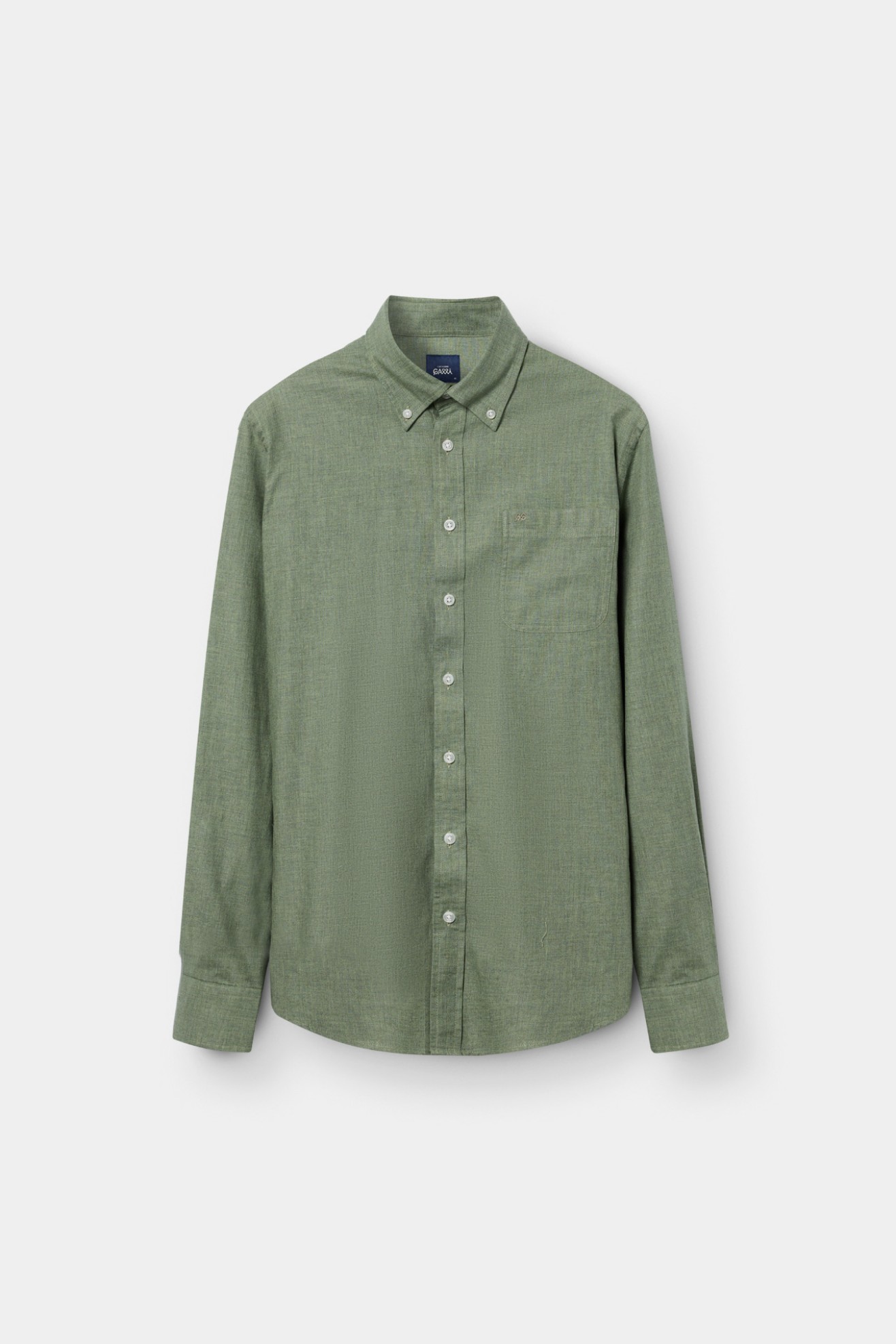 Camisa regular fit algod�o em caqui