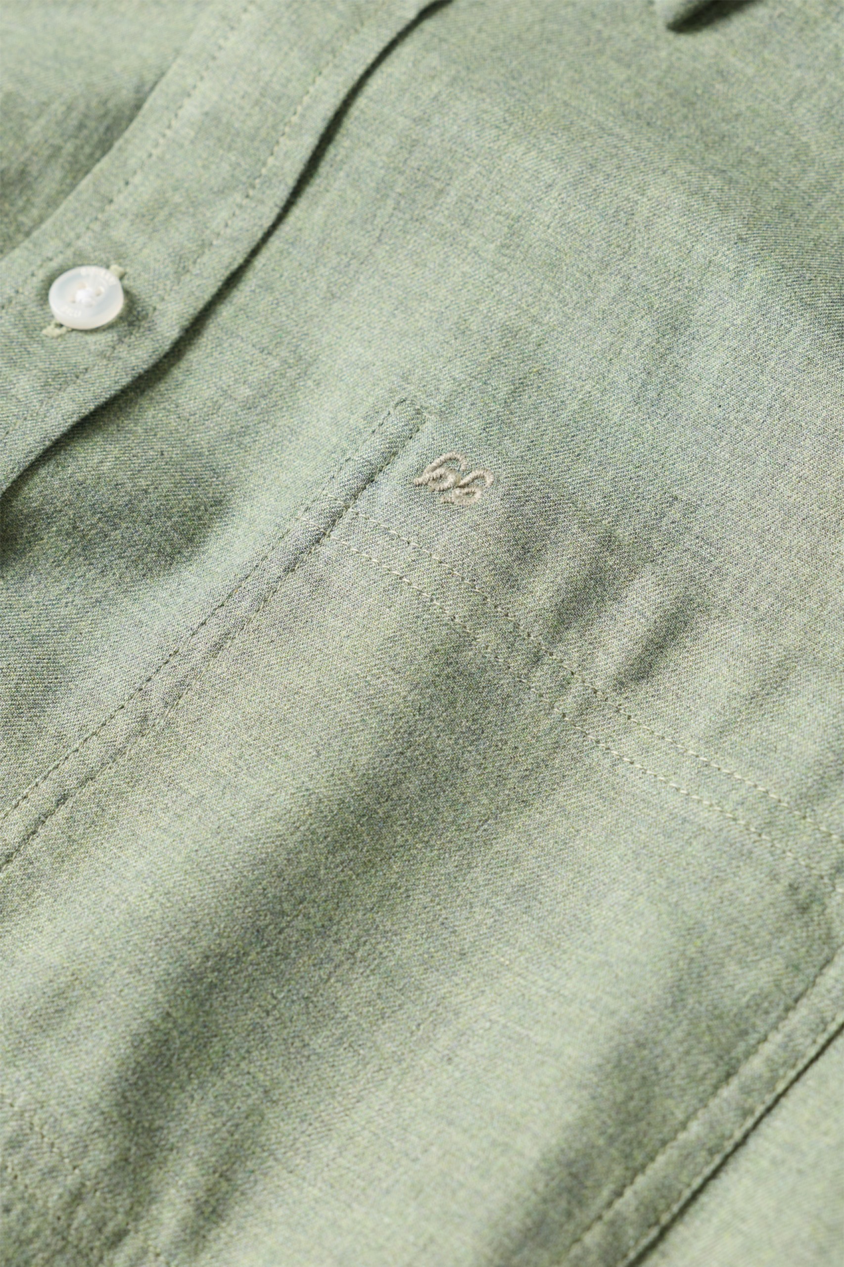 Camisa de algodón de corte regular caqui