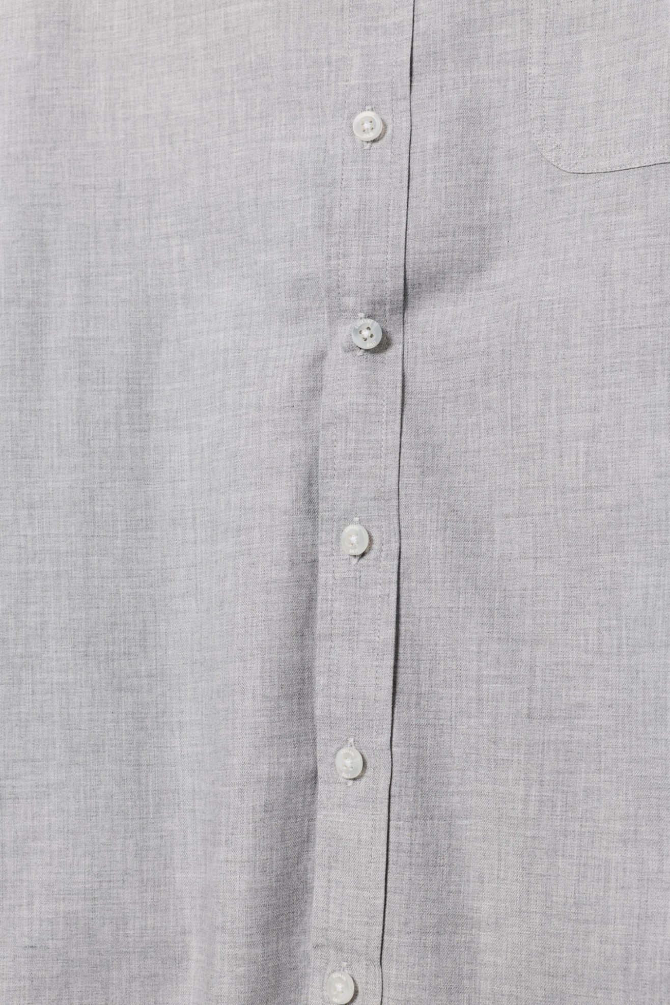 Camisa regular fit algod�o cinzenta
