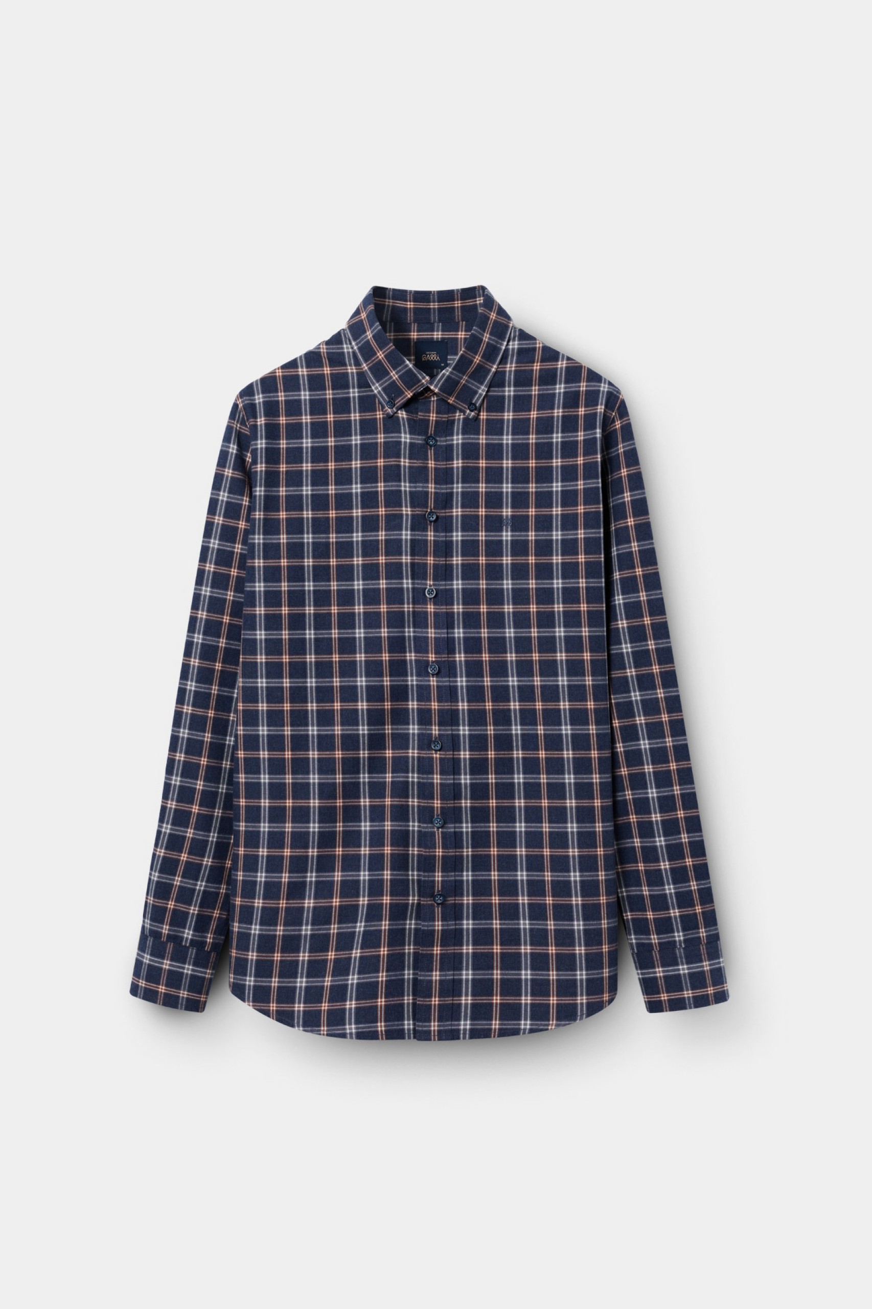 Camisa de cuadros de corte regular 100% algodón
