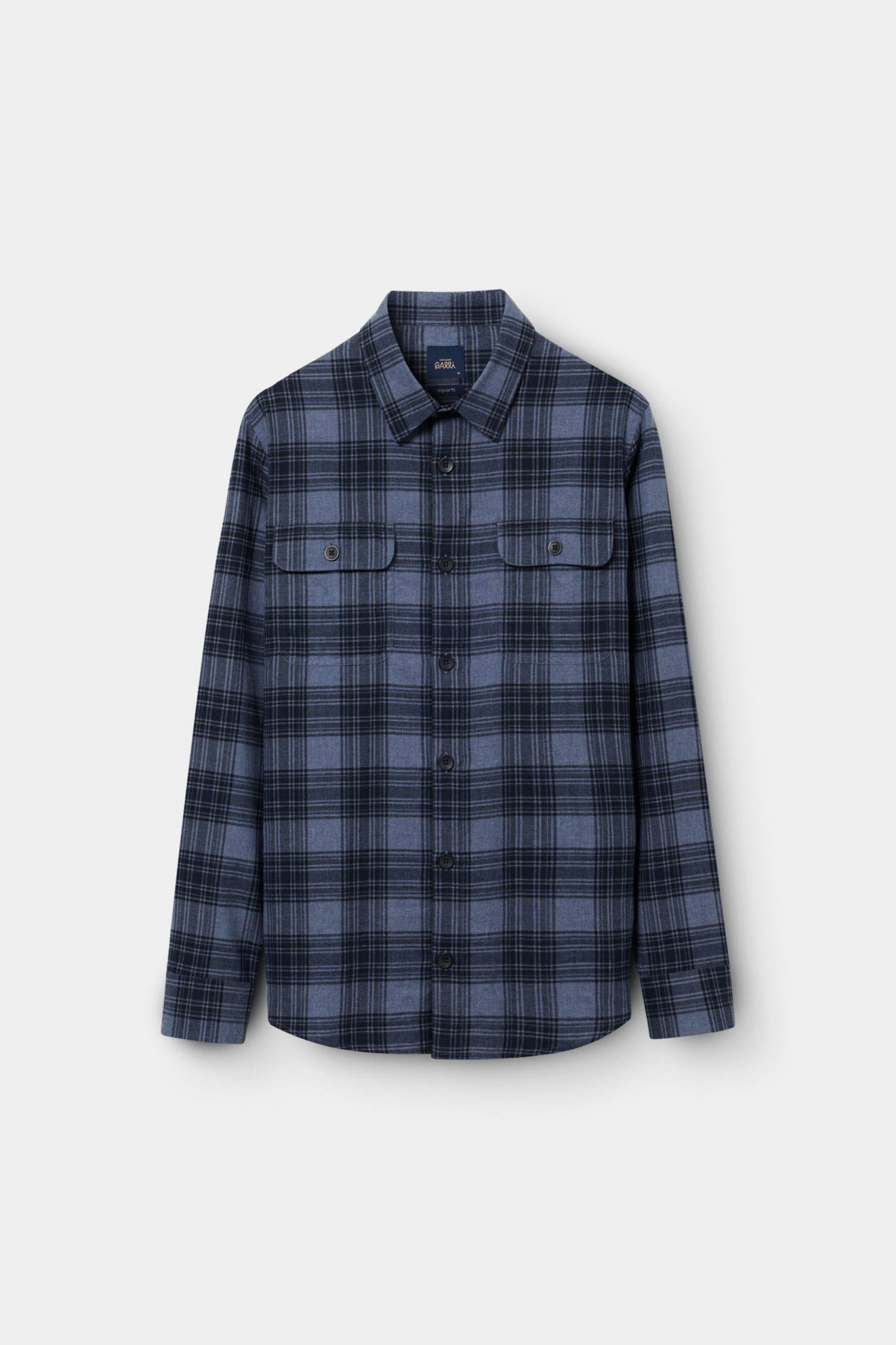 Sobrecamisa de cuadros azules corte regular