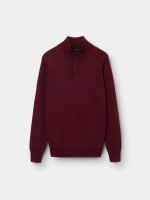 Jersey burdeos de lana y algod�n