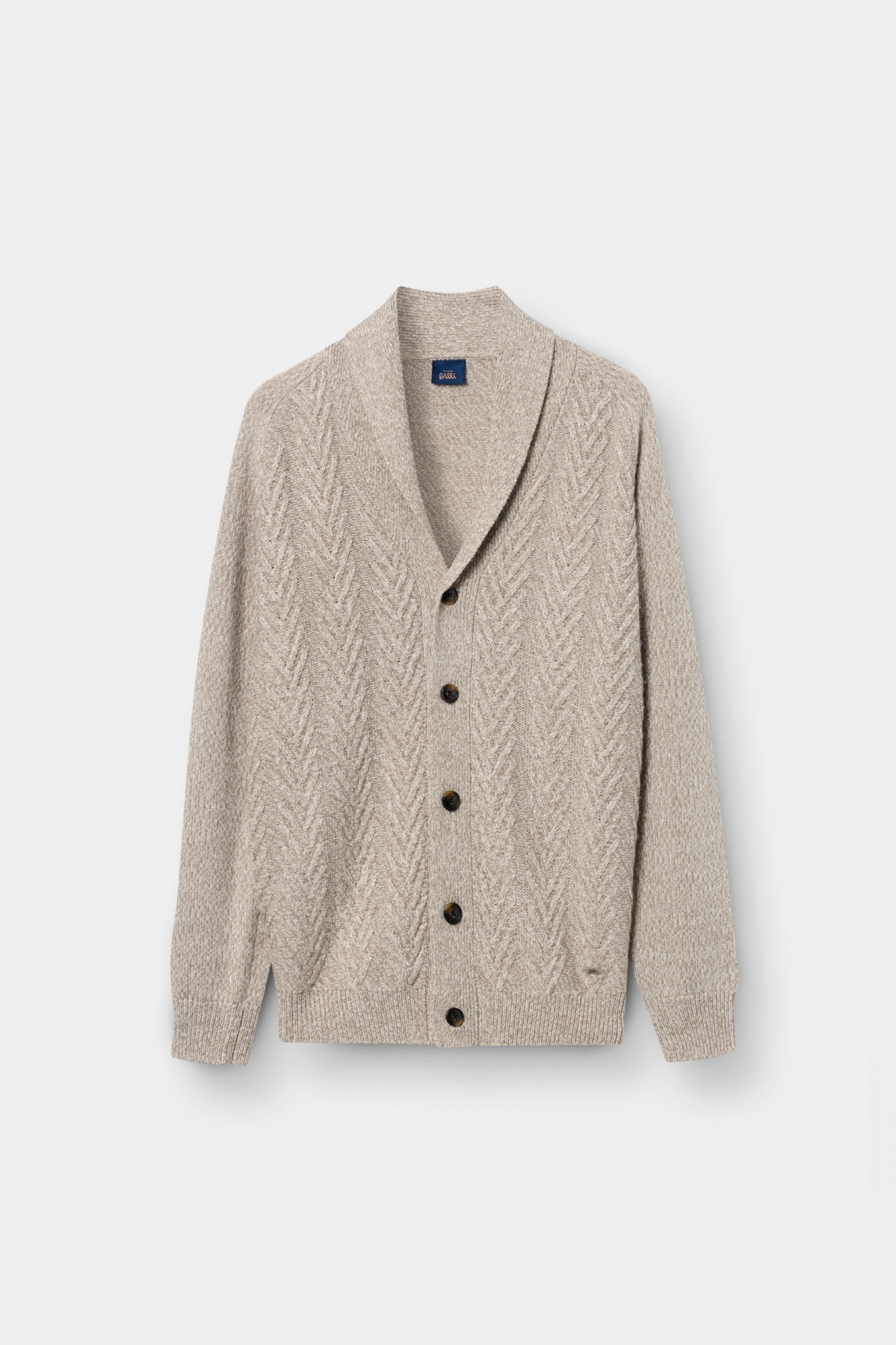 Chaqueta de punto con cuello chal