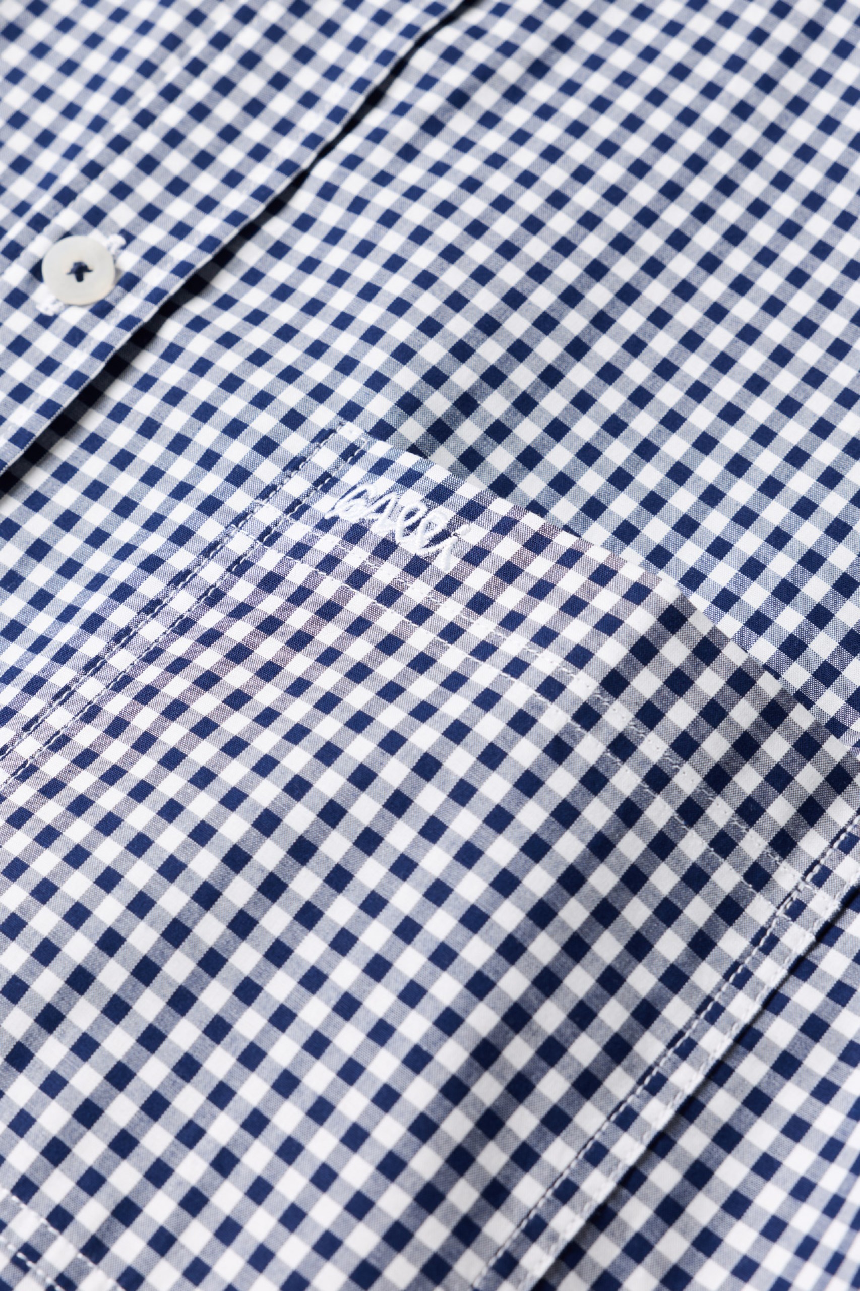 Camisa de cuadros de corte regular en azul marino