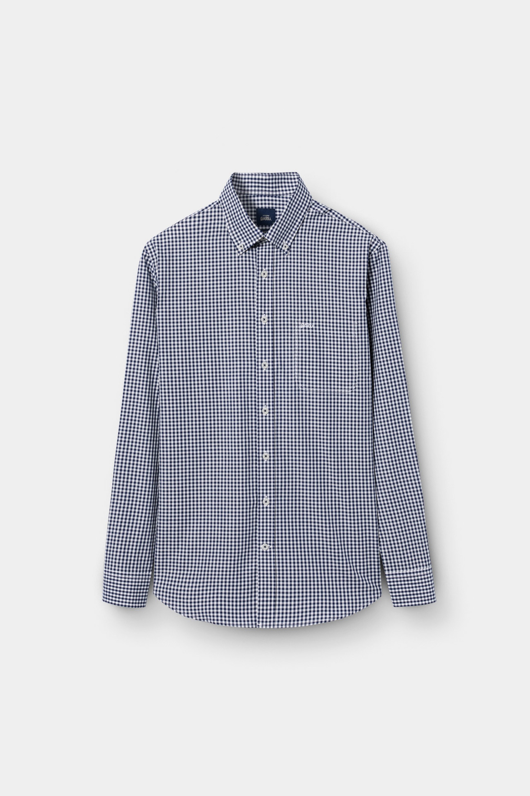 Camisa de cuadros de corte regular en azul marino