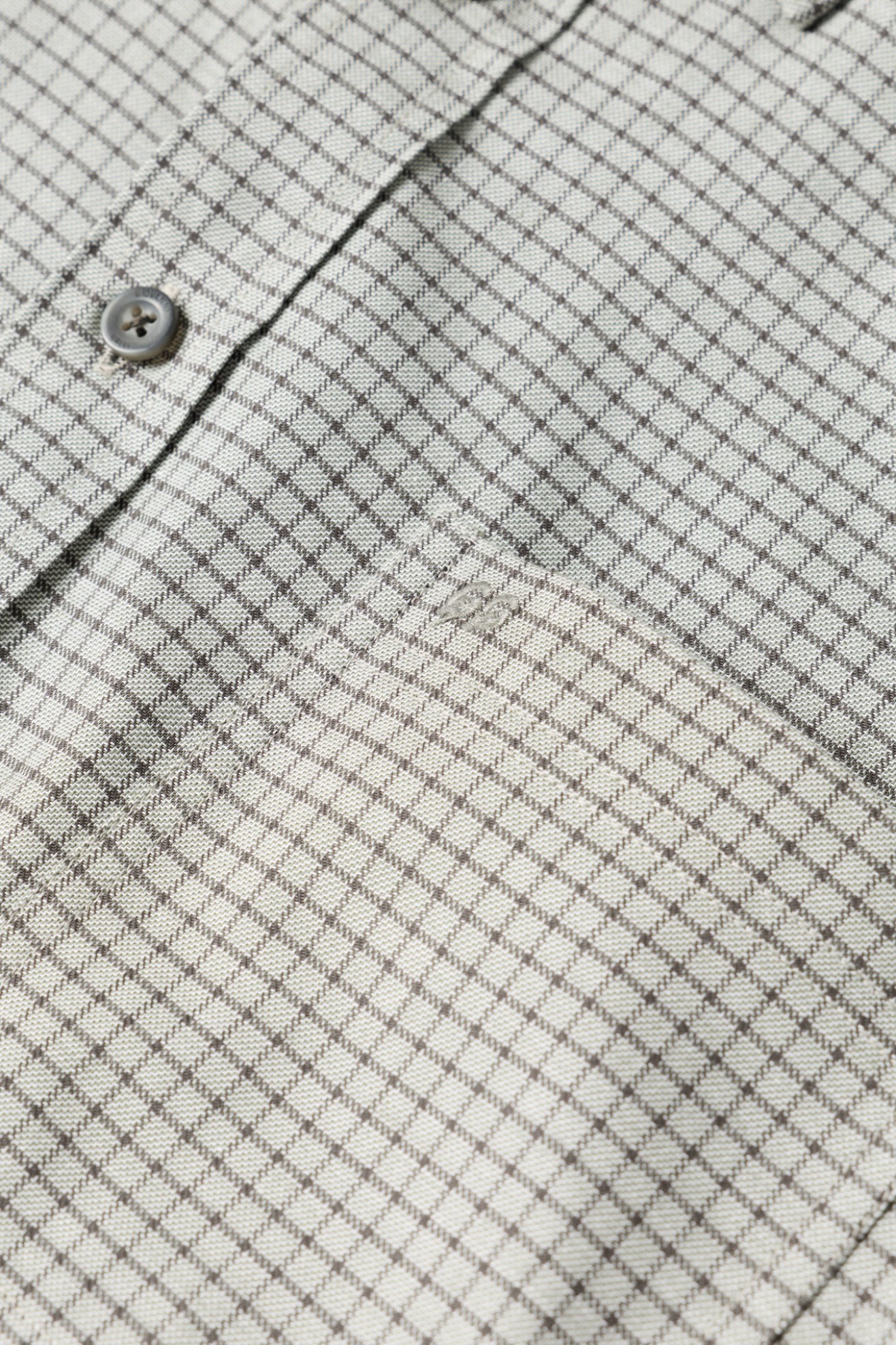 Camisa aos quadrados regular fit caqui