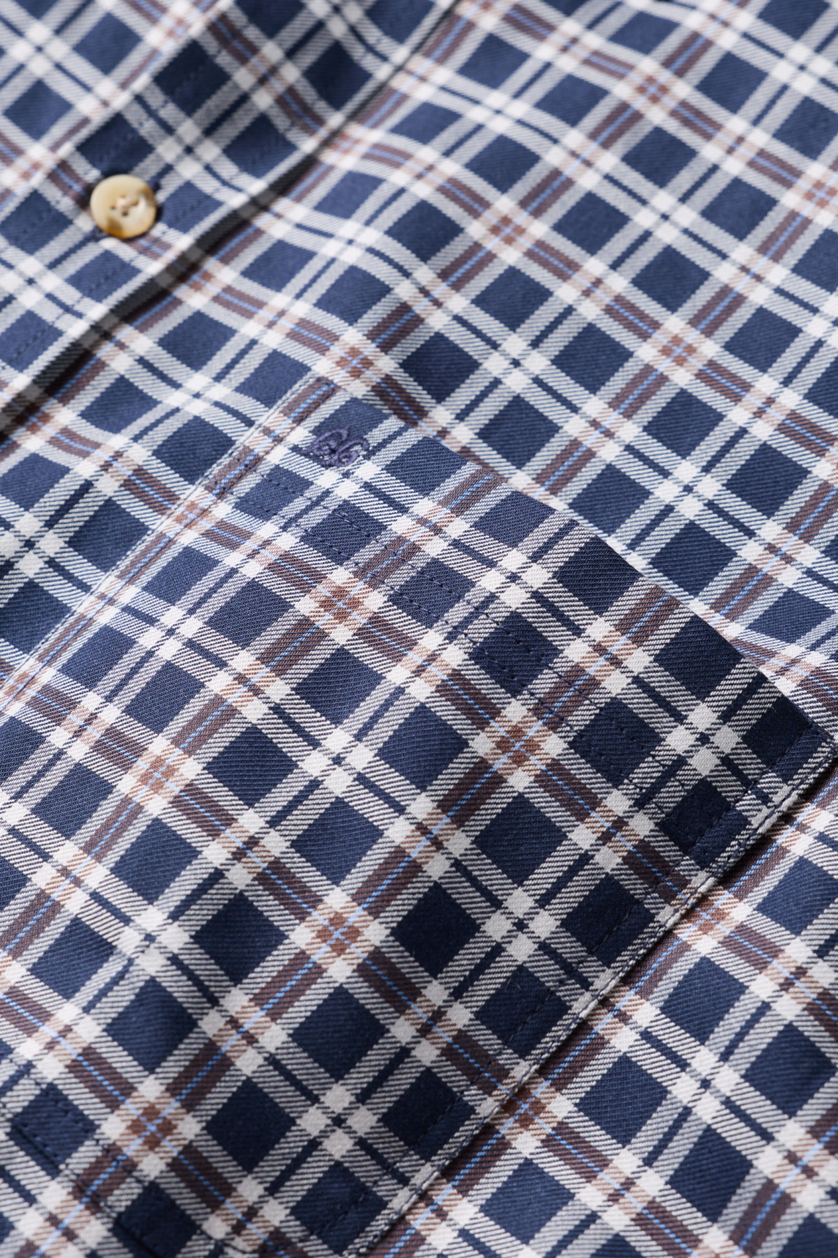 Camisa a cuadros azul marino
