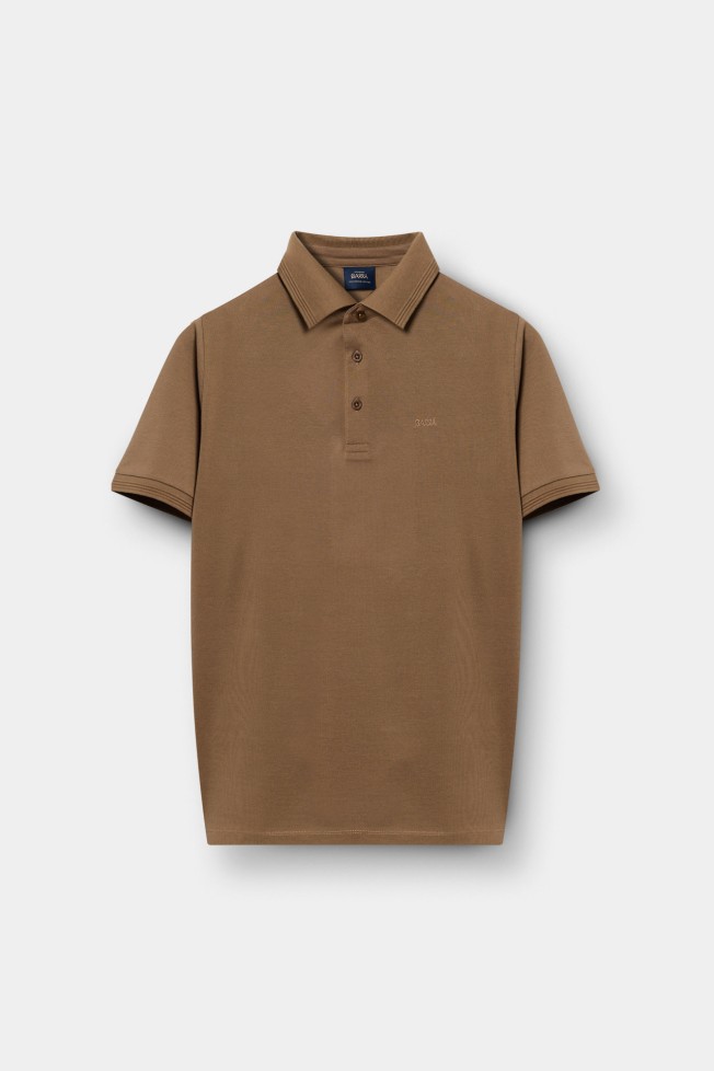 Polo em algodão slim fit Polo em algodão slim fit
