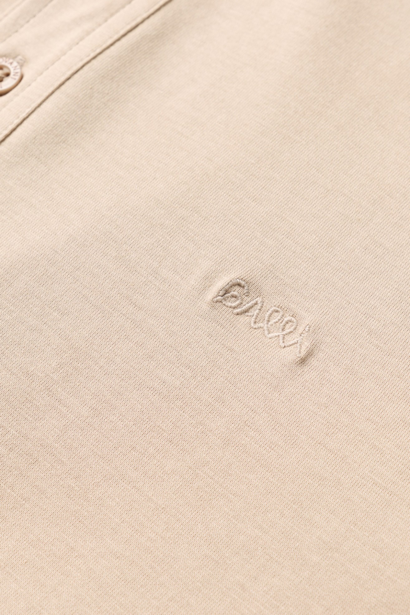 Polo de manga comprida regular fit bege