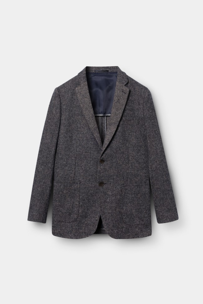 Blazer clássico slim fit em azul-marinho Blazer clássico slim fit em azul-marinho