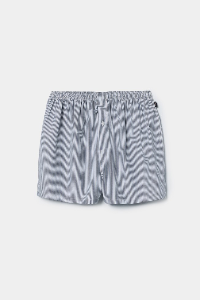 Boxers azul-marinho em algodão Boxers azul-marinho em algodão