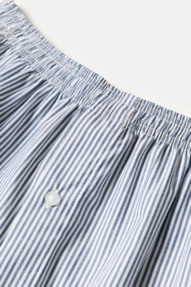 Boxers azul-marinho em algodão Boxers azul-marinho em algodão