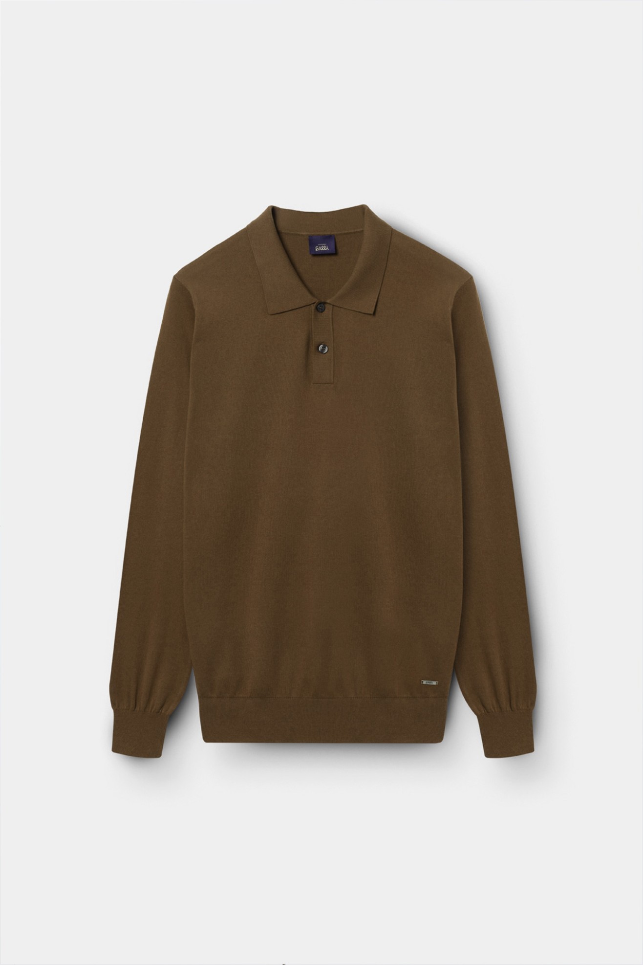 Polo de manga comprida caqui