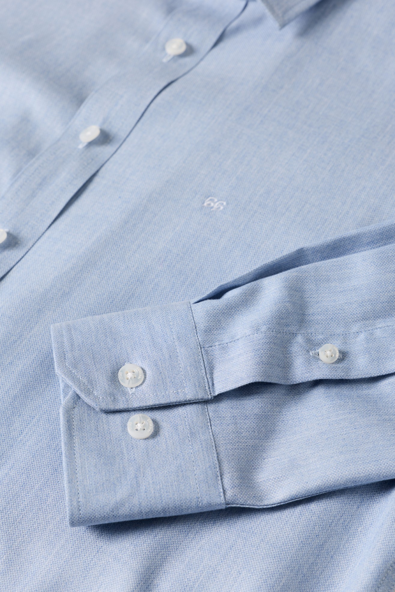 Camisa slim fit em algod�o e liocel