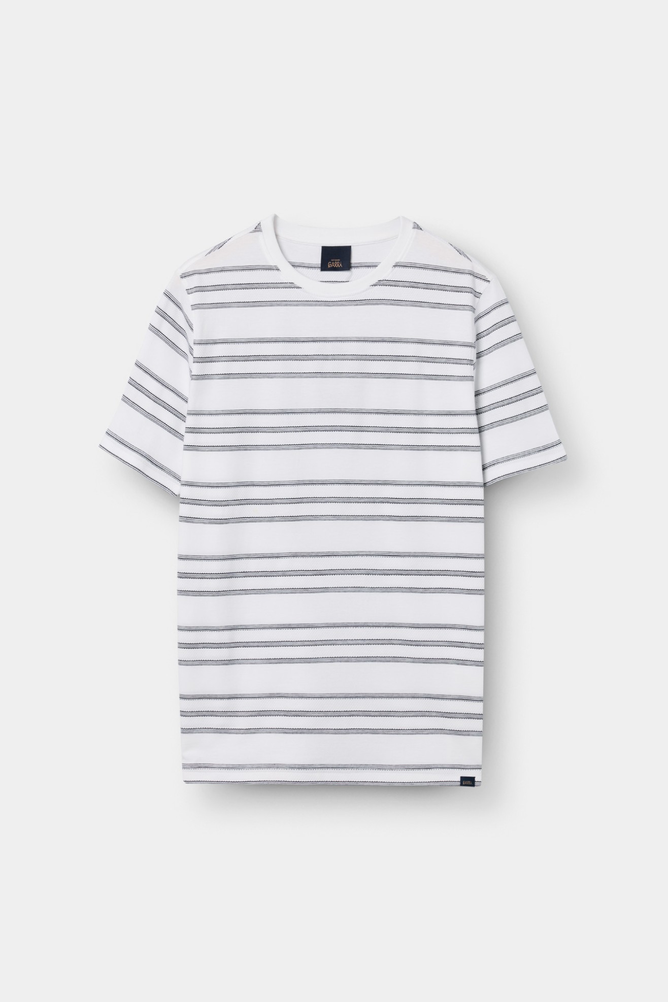 T-shirt �s riscas em algod�o