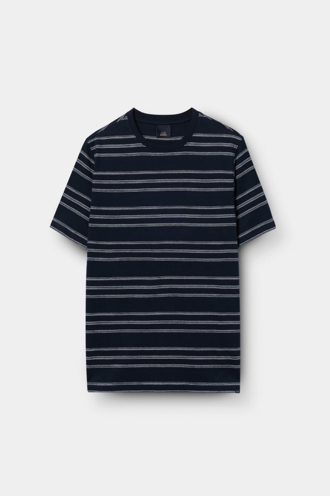 T-shirt às riscas em algodão T-shirt às riscas em algodão