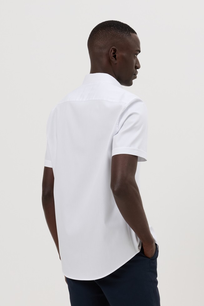 Camisa oxford de manga curta regular fit
