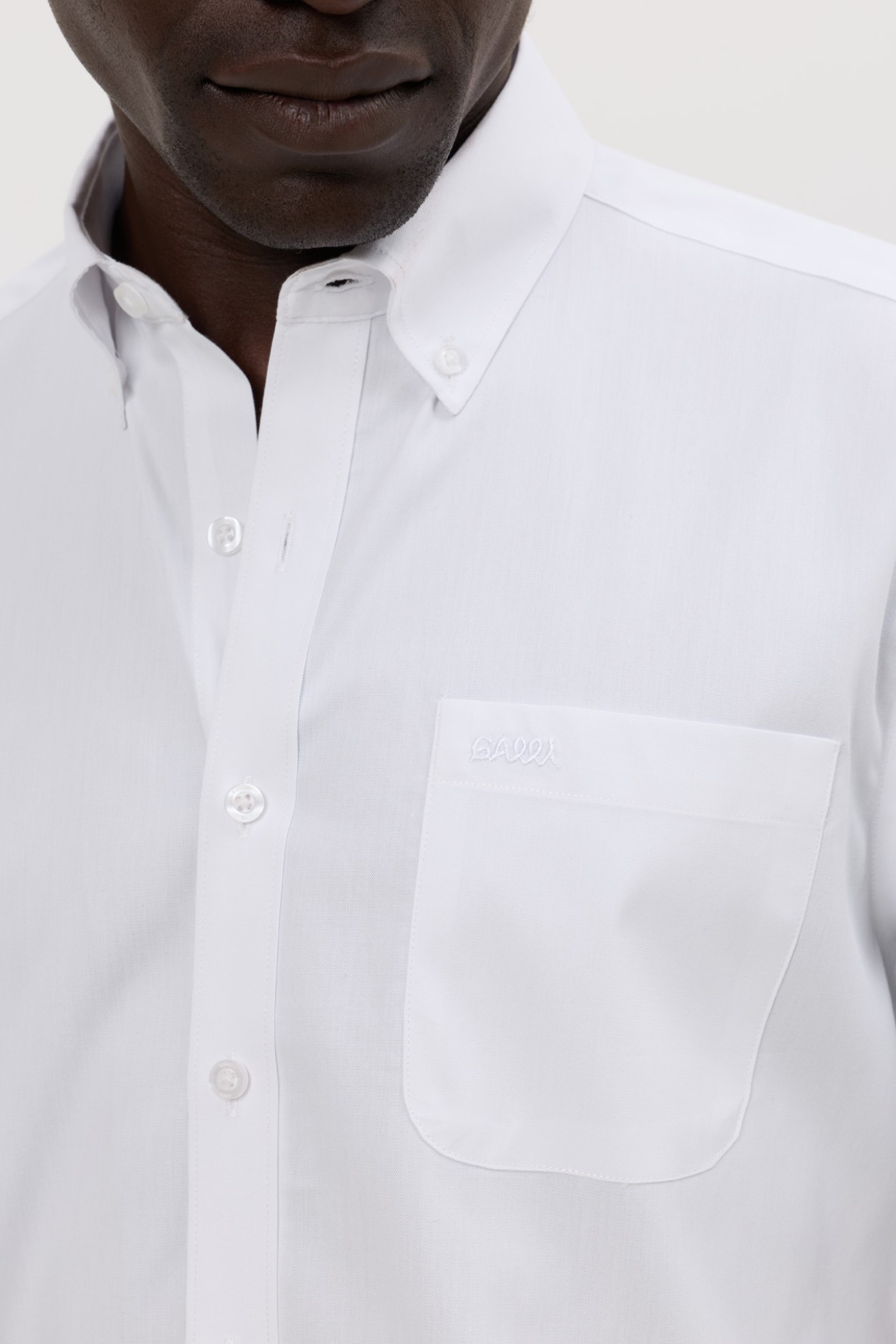 Camisa oxford de manga curta regular fit