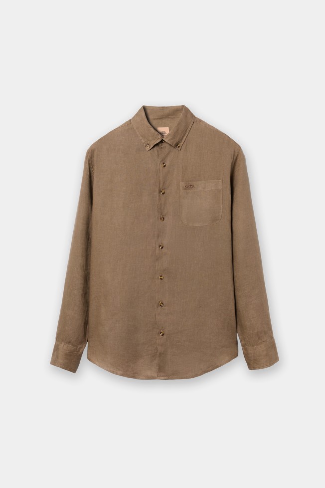 Camisa regular fit em linho Camisa regular fit em linho