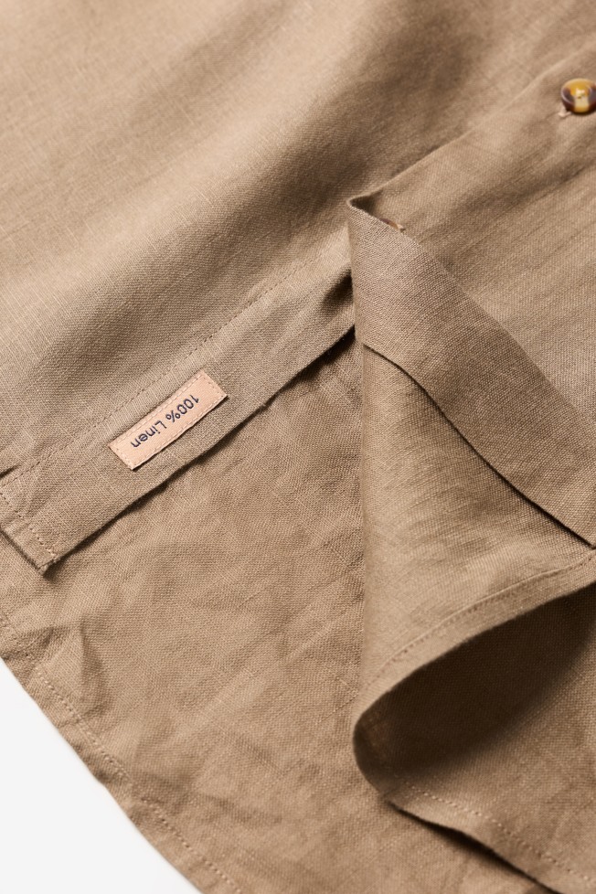 Camisa regular fit em linho Camisa regular fit em linho