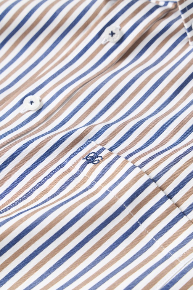 Camisa �s riscas regular fit