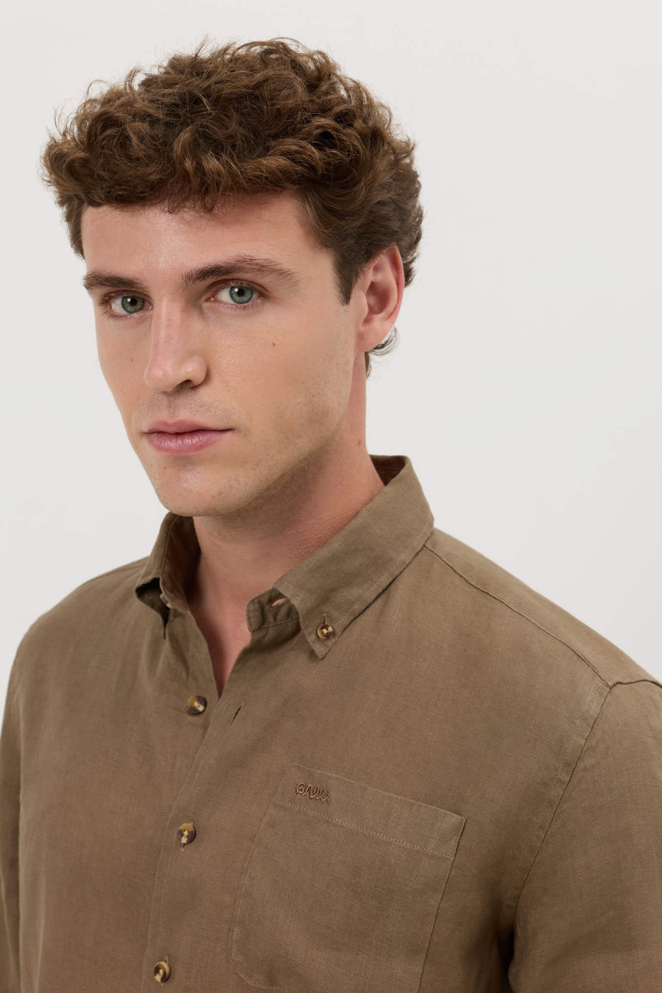 Camisa regular fit em linho