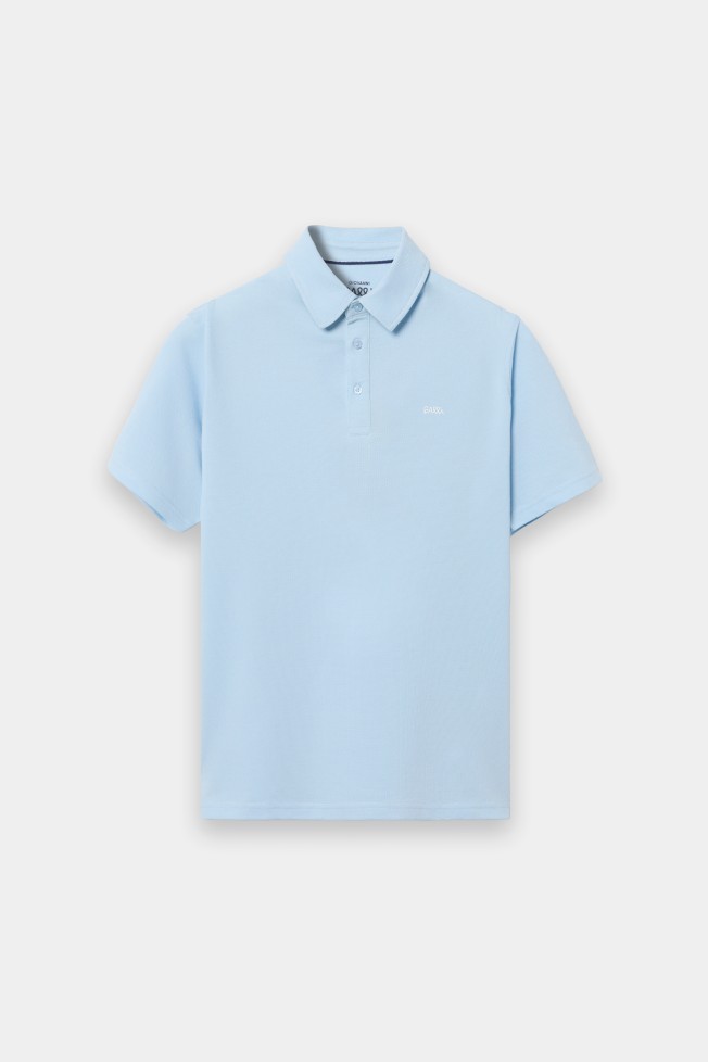 Polo bicolor en punto piqué Polo bicolor en punto piqué