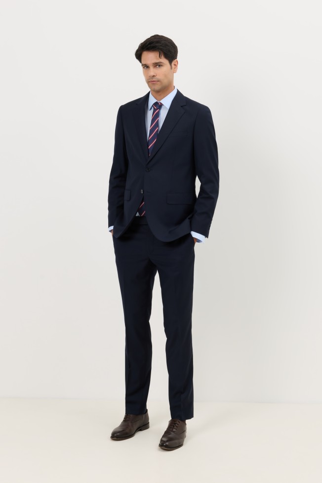 Fato clássico slim fit em azul-marinho Fato clássico slim fit em azul-marinho
